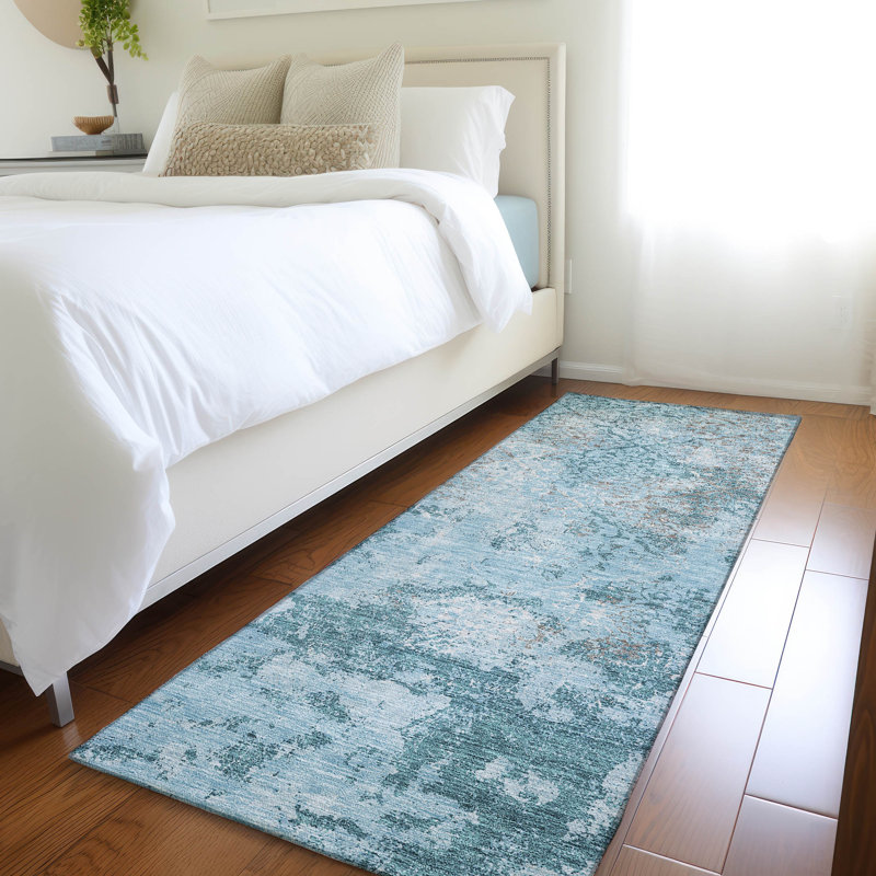 Jeneffer Washable Abstract Indoor / Outdoor Rug, Runner 2'3" x 7'6"