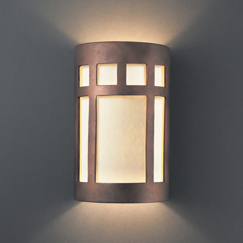 1 - Light Flush Mounted Sconce, 9.5" H x 5.75" W x 4.5" D, 100, No