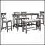 Table de salle à manger moderne et moderne à bord droit en X pour six personnes, durable et élégante-1340198898-1340198897