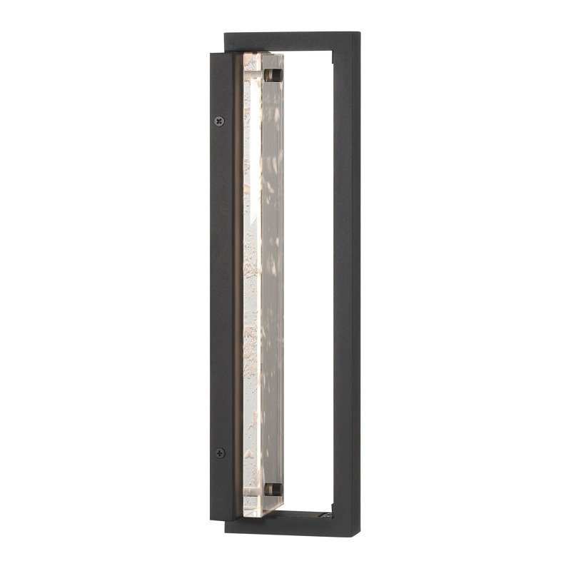 Hvar 1 - Light LED Outdoor Sconce, 12, 4.74" H x 15.13" W x 5.13" D