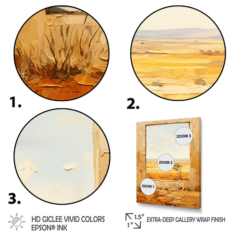 Été, pré, horizon, ferme, fenêtres II, Cadre flottant doré, H 60 po x l 28 po