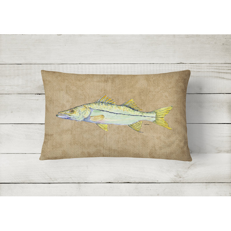 Snook Reversible Throw Pillow