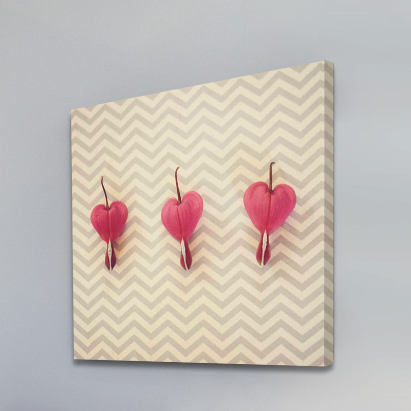 Chevron Hearts by Robert Dickinson - Wrapped Canvas Print, 81cm H x 81cm W x 4cm D