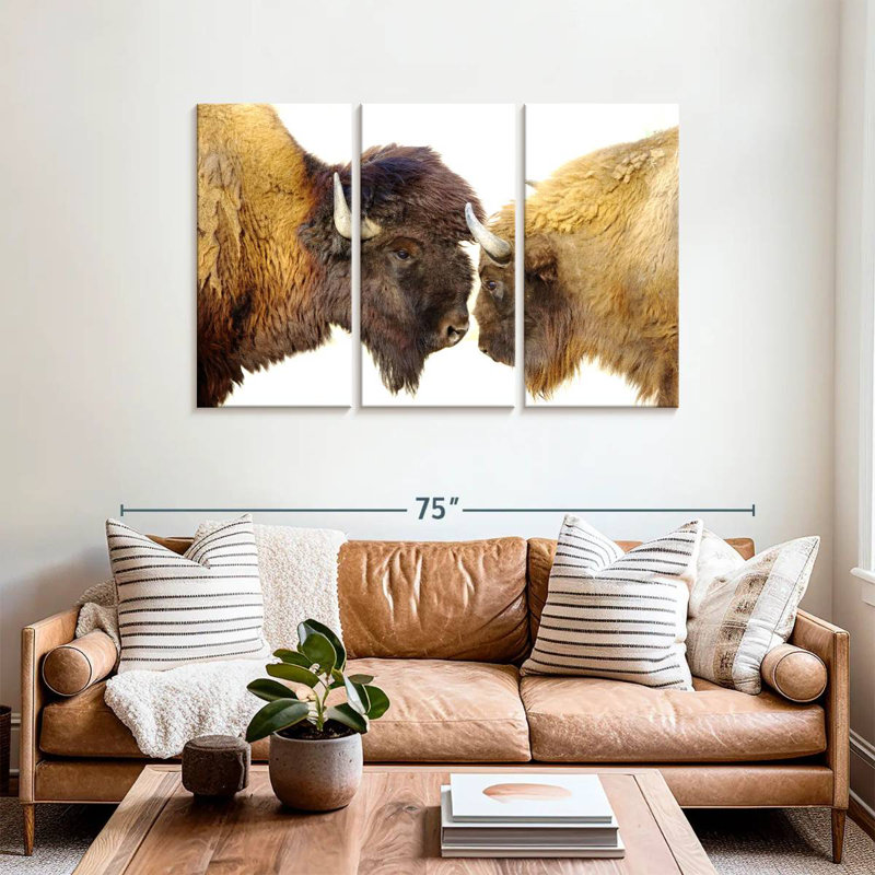 Brampt Bisons I, 36" H x 57" W