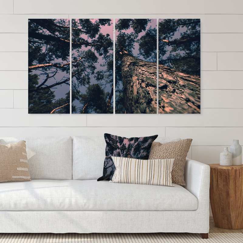 «Magic Landscape with Pine Tree and Dramatic Sky I» par Ansel Adams - photographie sur toile tendue 4 pièces