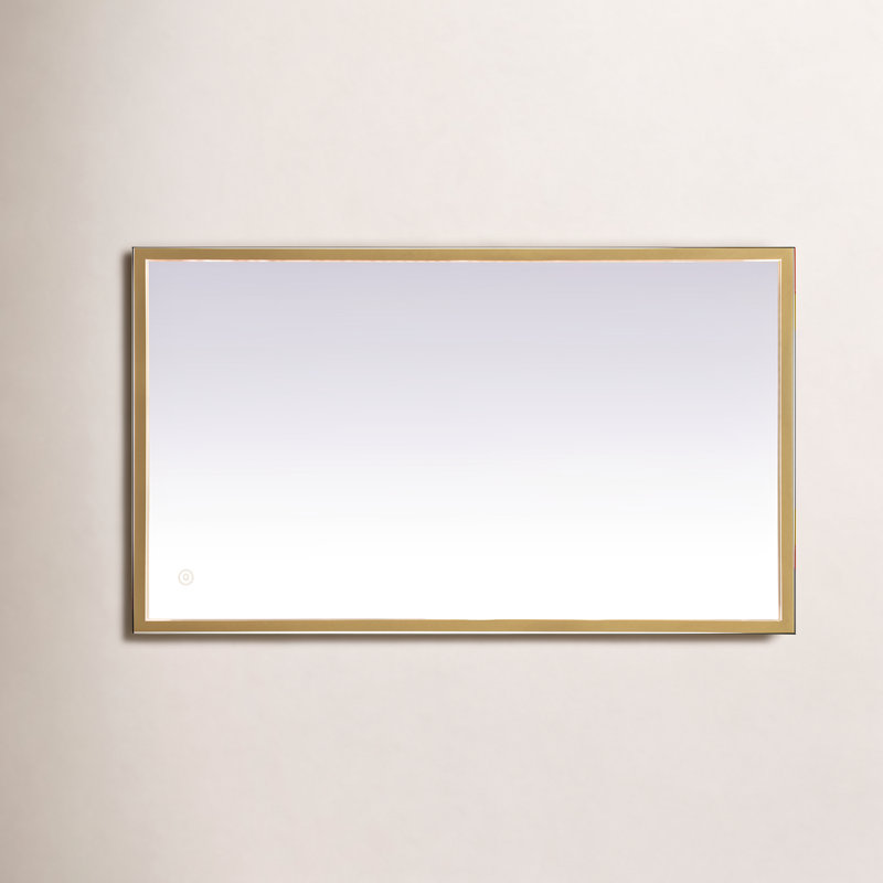 Miroir Piche Inch avec température de couleur réglable 3000K / 4200K / 6400K, Laiton, 20 po x 36 po