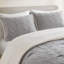 Ensembles de literie luxueux en chenille simple avec sherpa ultra-doux, gris