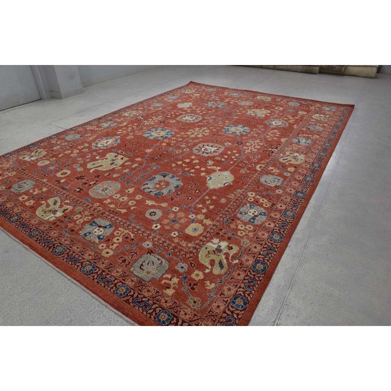 Transitional One-of-a-Kind Rectangle 9'10" X 14'2" Hand Knotted Area Rug