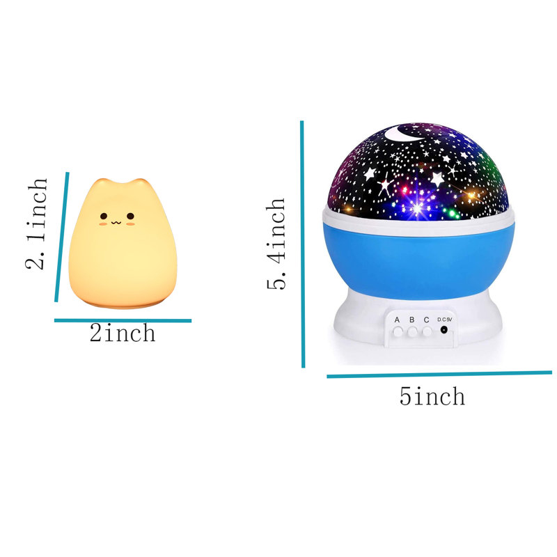 Star Projector 360 Degree Night Light And Cat Touch Lights Portable