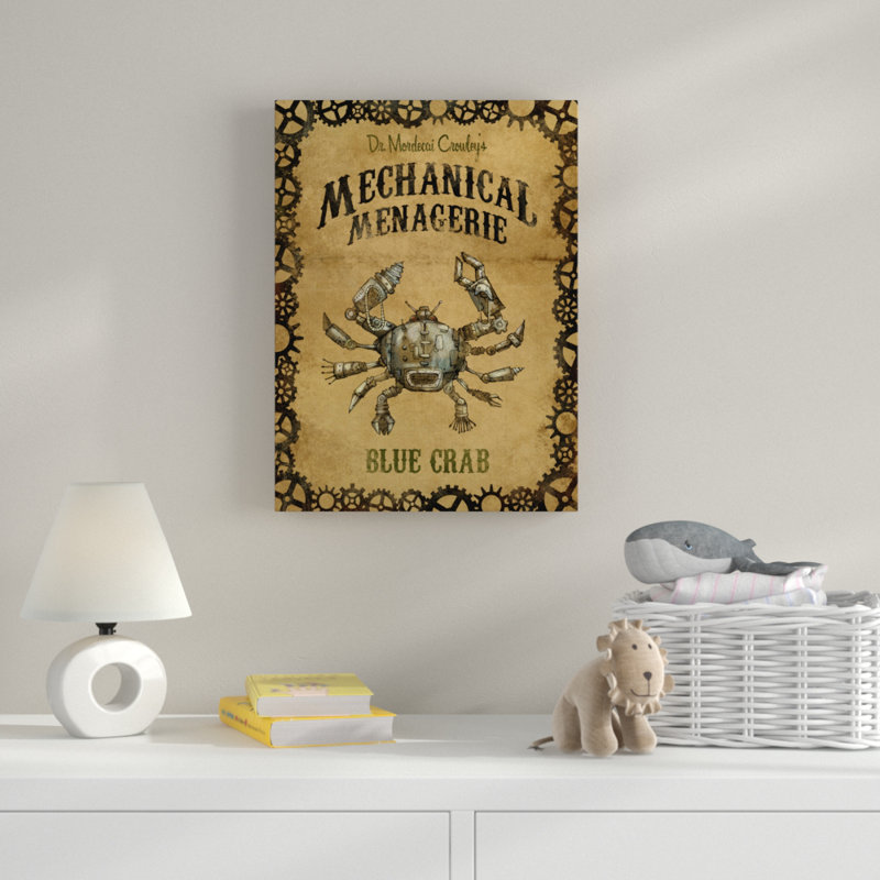 « robot crab », art sur toile, H 19 po x l 14 po x P 2 po