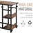 Mobile Rolling Side Table With Multi-Level Storage And Adjustable Height