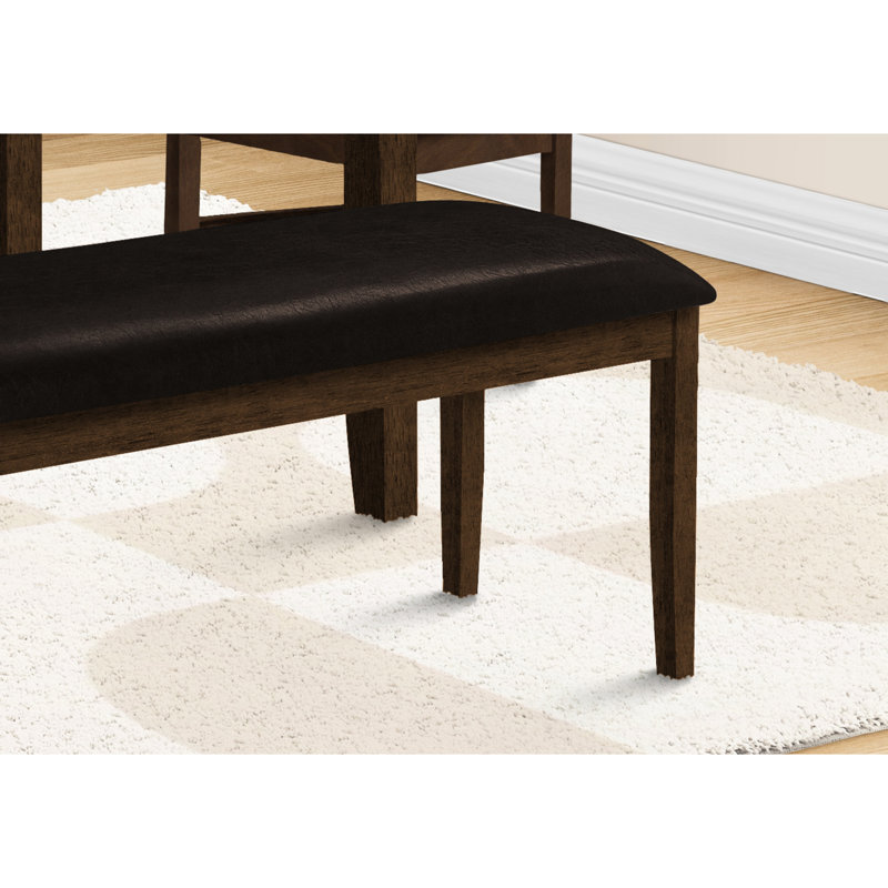 Banc transitionnel avec coussin épais - Siège rectangulaire rembourré en bois massif de 48 po avec cadre en bois massif pour couloir, entrée et cuisine