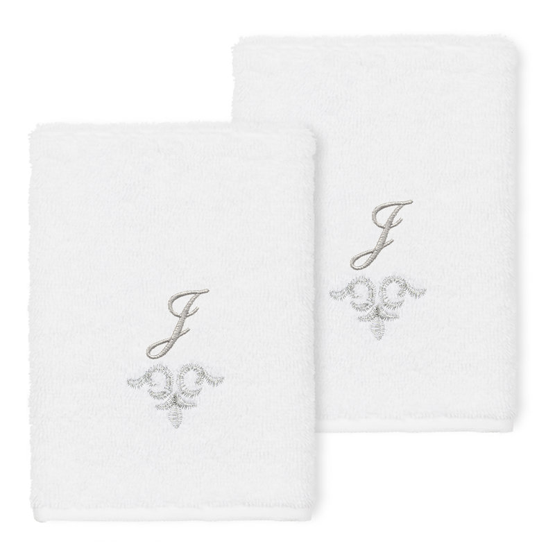 Monica Turkish Cotton Washcloth, White, J