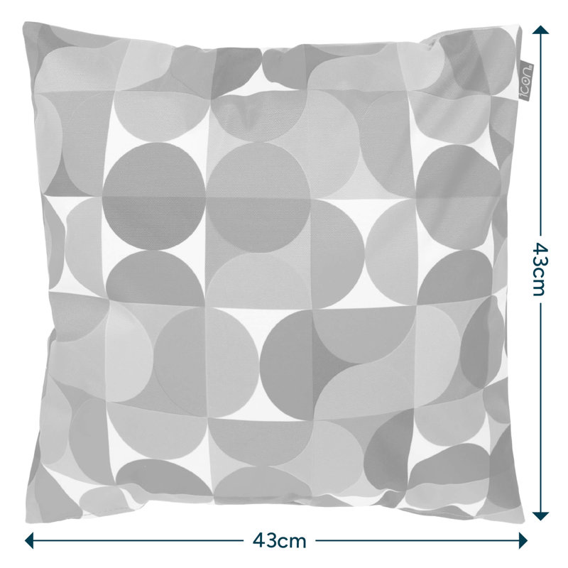 Indoor / Outdoor Geometric Blue Square Throw Cushion