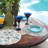 CounterArt Blue Escape Reversible Round Plastic Placemat 4 Pack