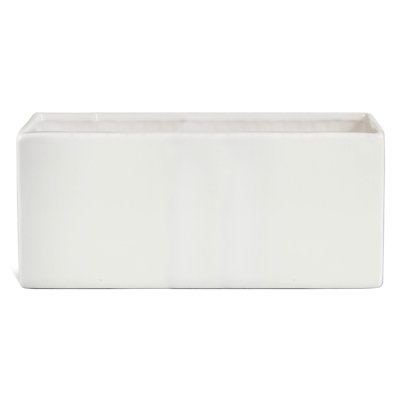 Rectangular White Glazed Planter