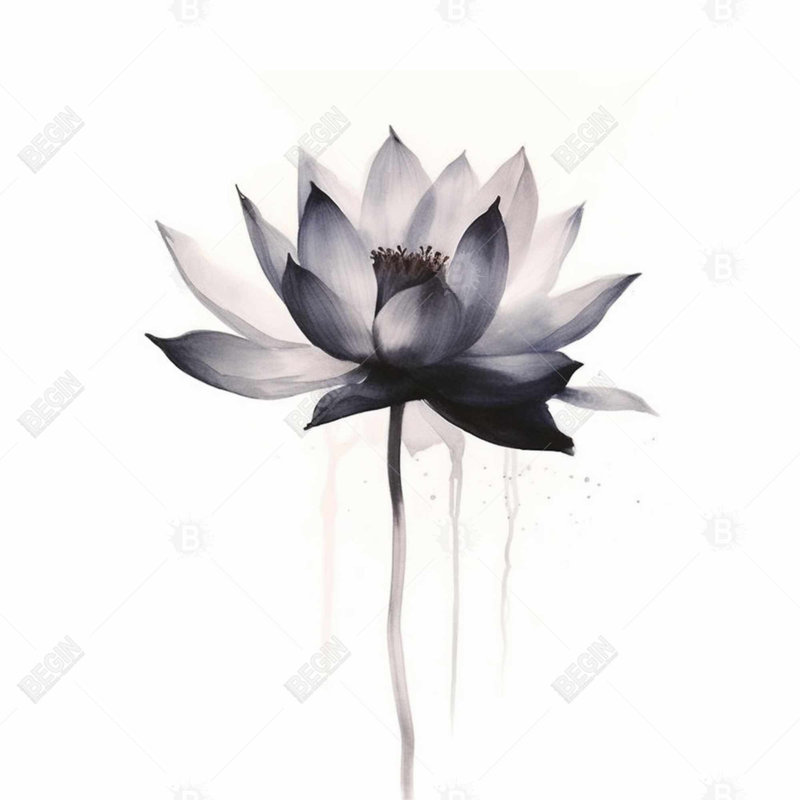 Aquarelle sur toile encadrée de fleurs | Living Living Home Decor