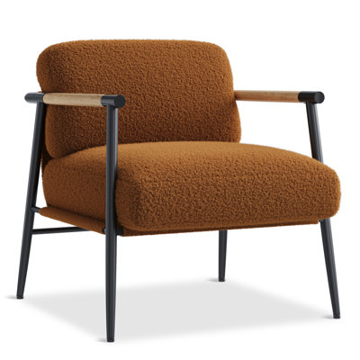 Chaise confortable, chaise d'appoint moderne avec structure en métal, chaise de lecture confortable avec coussin moelleux