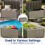 Contenant de rangement extérieur verrouillable pour terrasse de 120 gallons Mars Villa-133397999
