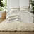 Premium 3-piece Bedding Set, Textured Stripe Design, Neutral Beige, Full/queen