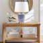 Lampe de table bleue en céramique
