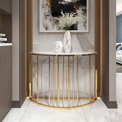 Console demi-cercle en marbre