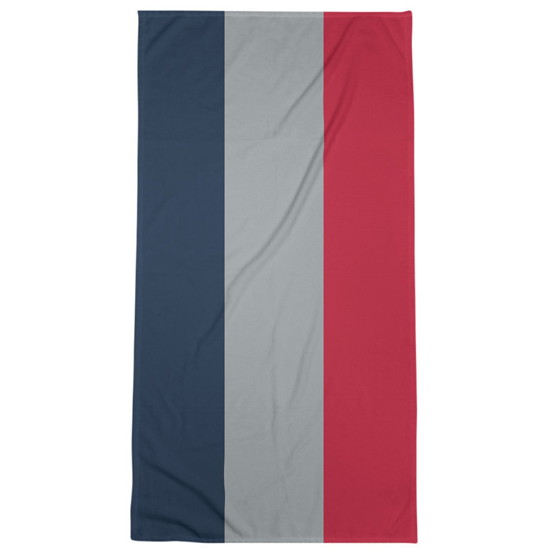 Cotton Blend Beach Towel, Blue/Gray/Red
