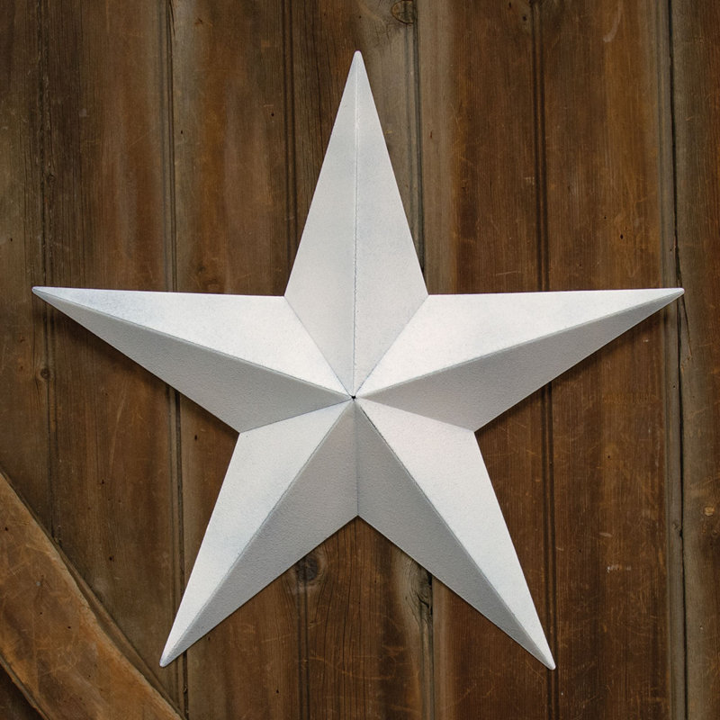 Décoration murale étoile Barn, Blanc, H 18 po x l 18 po x P 2 po