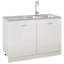 Trejo Kitchen Sink with Double Sinks Silver 1200x500x155 mm Stainless Steel