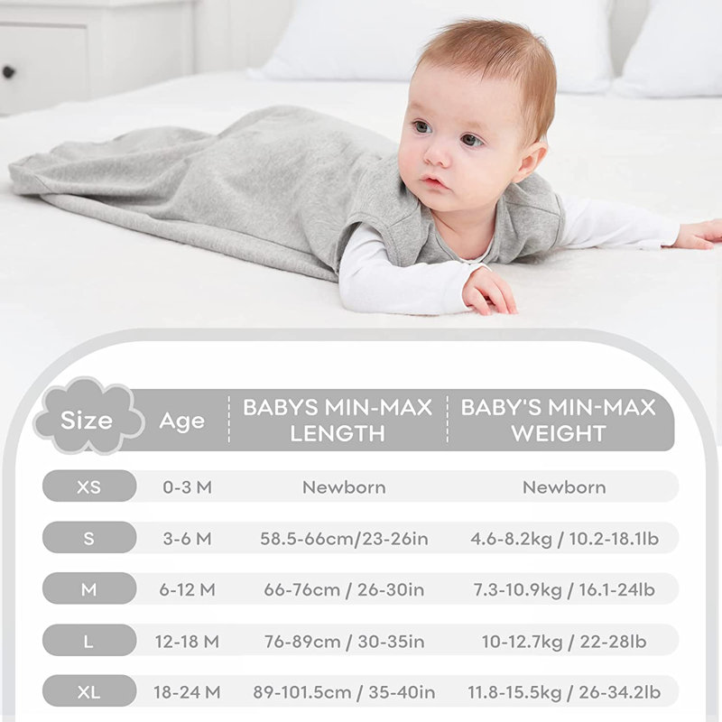 Sac de couchage pour bébé en coton, Moyenne