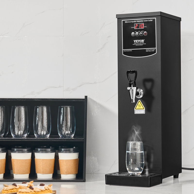Distributeur d'eau chaude électrique commercial en acier inoxydable 15L