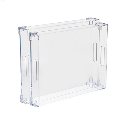 2 plateaux de service en acrylique transparent avec poignées, grands plateaux modernes pour la cuisine, les réceptions et les réceptions pour invités