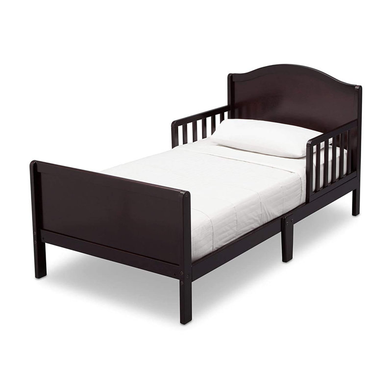 Lit pour tout-petits Bennett, matelas Twinkle Galaxy, Brun