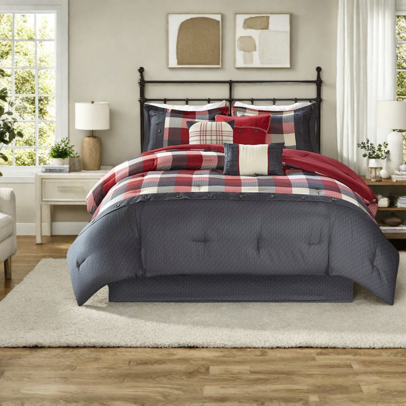 Ensemble de literie luxueux pour très grand lit californien, tissu en polyester, style maison de campagne pour le confort de la maison