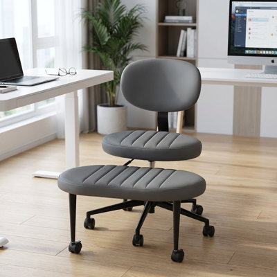Chaise de bureau ergonomique multi-positions avec siège pivotant et repose-pieds réglable pour un meilleur soutien et une meilleure posture pendant les séances de travail ou de méditation
