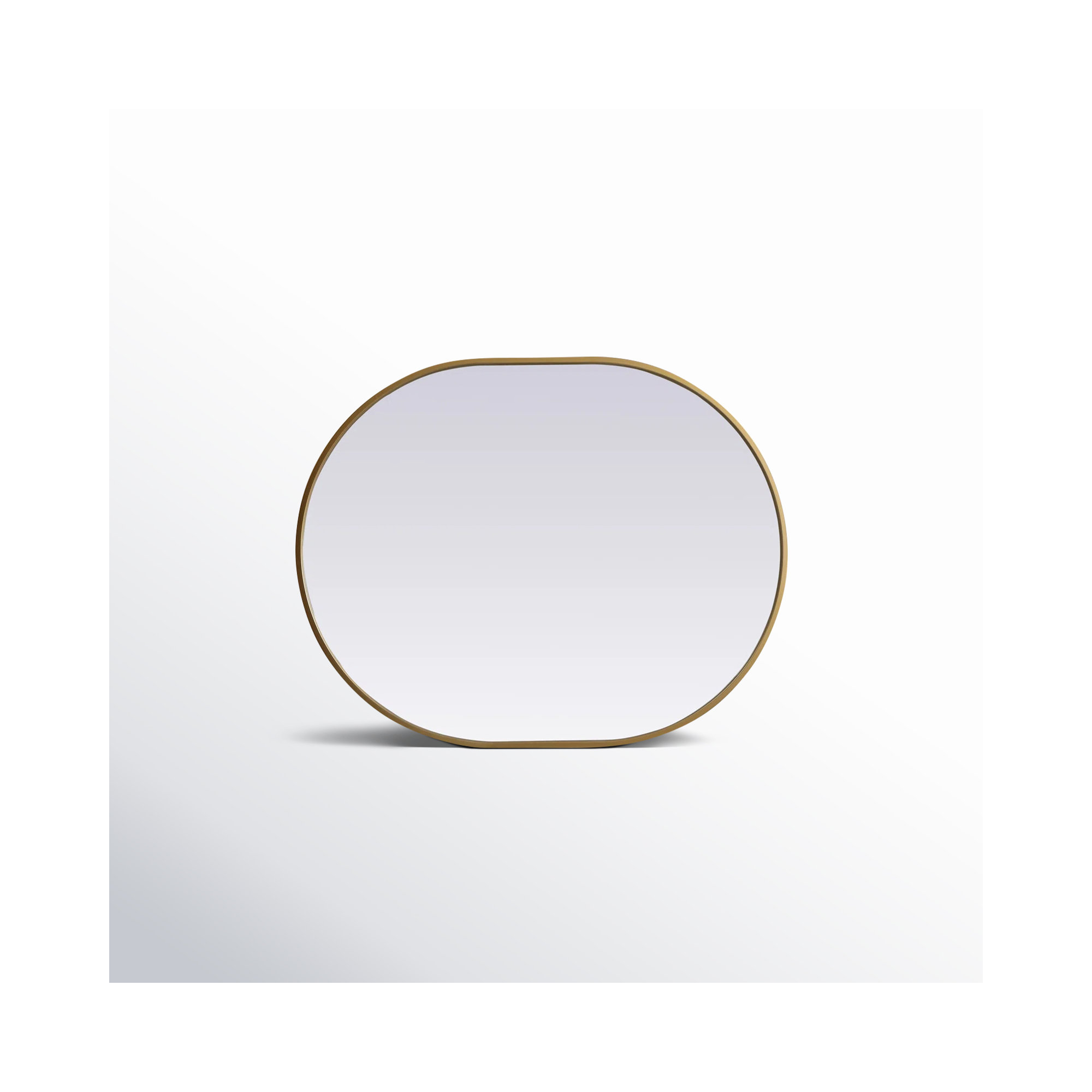 Sabine Metal Pill Wall Mirror, Brass, 30" x 24"