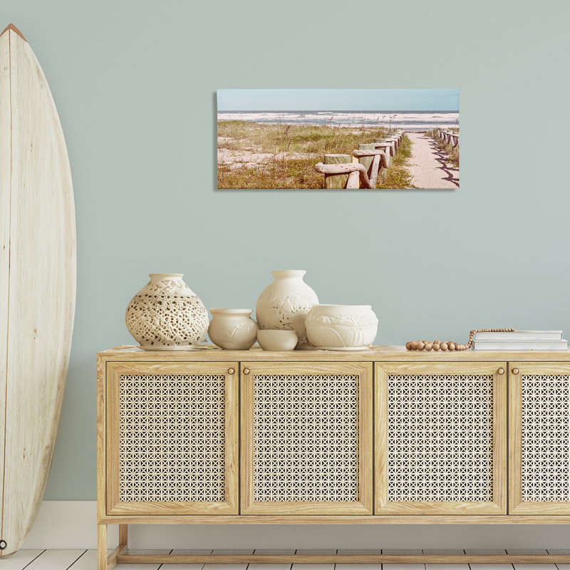 Art mural sur toile Eastern Beach Walkway par Stede Bonnett, H 17 po x l 40 po