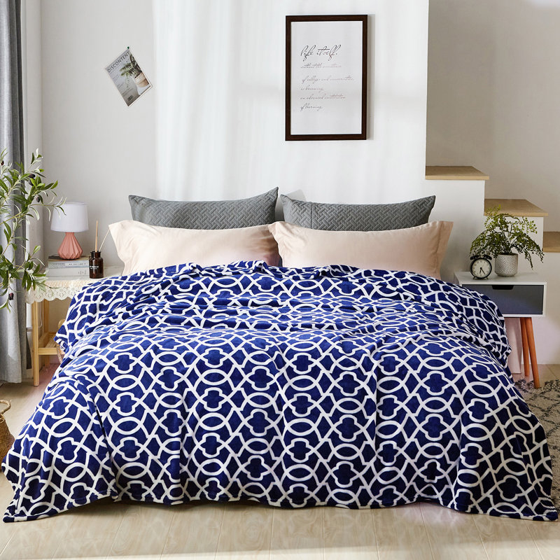 FL2020-KQ02-18 Plain Weave / Muslin Throw Blanket, King