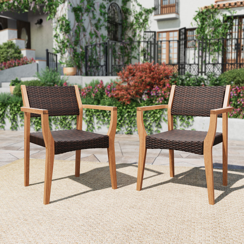 Chaise de salle à manger d'extérieur empilable