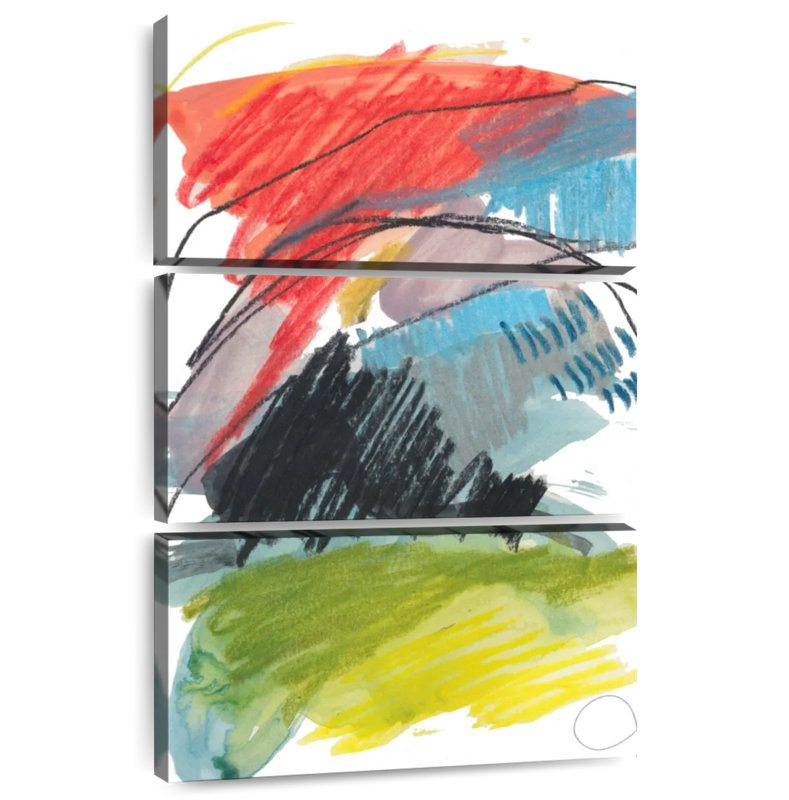 Paysage abstrait n ° 40, H 32 po x l 20 po