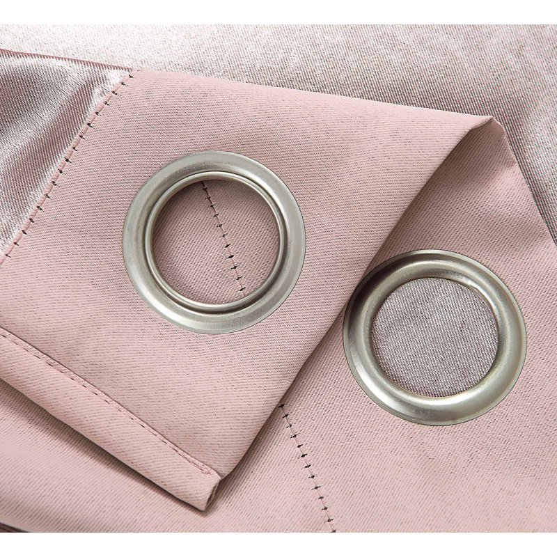 Panneau de rideau simple occultant avec œillets, Rosé