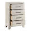 Commode de rangement contemporaine en chêne gris avec 4 tiroirs et 1 chambre à coucher