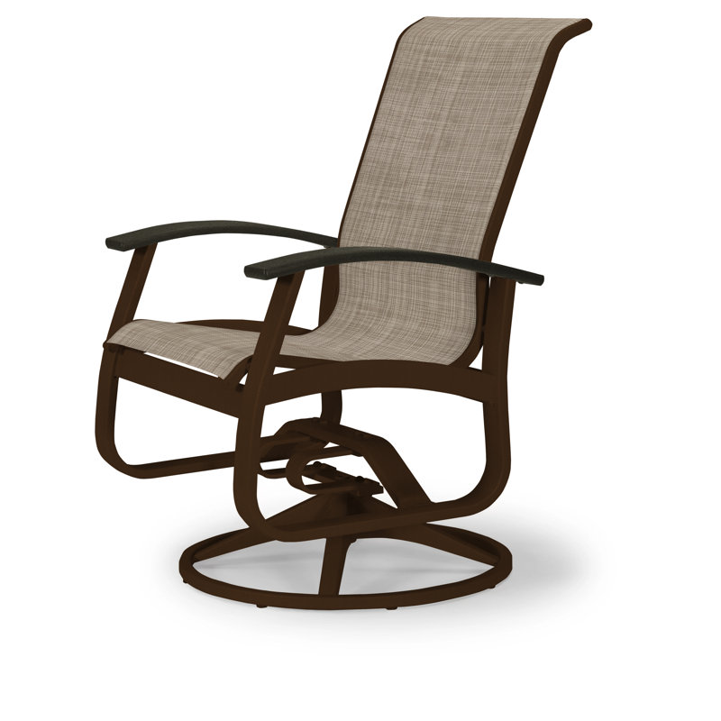 Chaise de patio pivotante Askar, Bristol taupe Sunbrella®, Blanc P50, Kona texturé