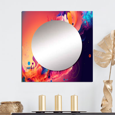 Louretha - miroir mural carré moderne pour salle de bain