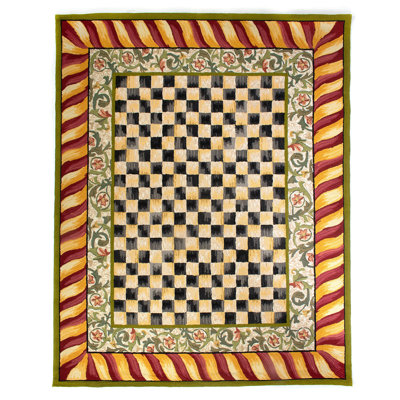 Courtly Check® Red & Gold Rug