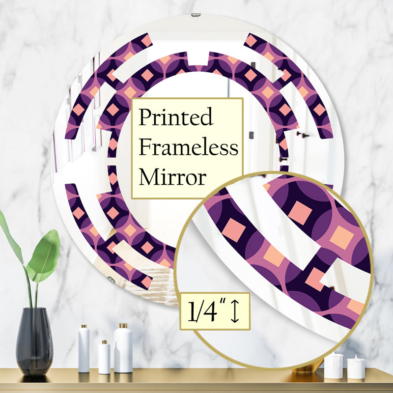 Miroir mural circulaire sans cadre, H 31,5 po x l po