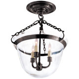 Chapman & Myers Country Semi-Flush Bell Jar Lantern