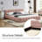 Upholstered Platform Bed Frame In Thick Chenille Fabric With Headboard And Sturdy Solid Frame.-246879920