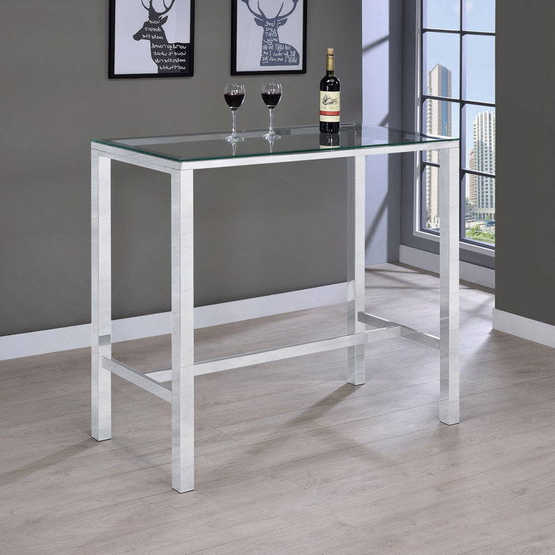 Tommy Chrome 47" Bar Table