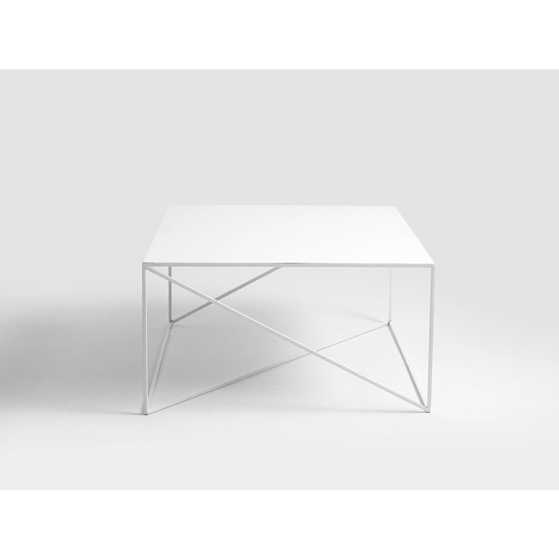 Quiana Frame Coffee Table, White, H45 x L80 x W80cm